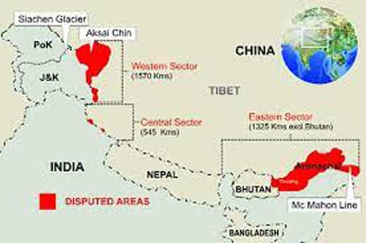 Peta konflik India-Cina
