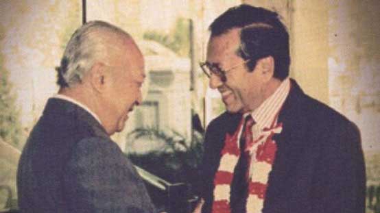 Presiden Soeharto dan Perdana Menteri Mahathir Mohamad