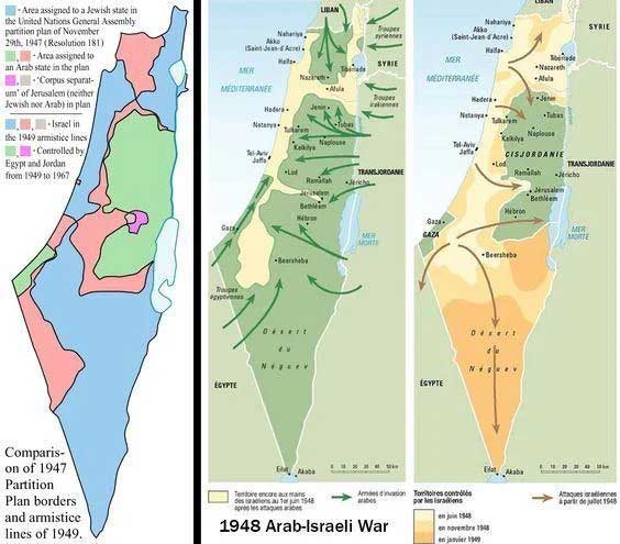 Peta Perang arab-Israel 1948