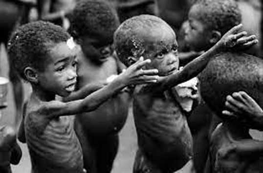 Gambar-gambar kelaparan yang disebabkan oleh blokade Nigeria menarik simpati dunia terhadap orang-orang Biafran. Di media Barat, peristiwa ini dianggap sebagai genosida terhadap dua juta orang, setengahnya adalah anak-anak.