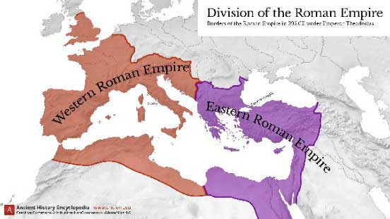 Romawi Barat dan Romawi Timur