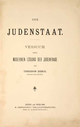 Der Judenstaat, Theodor Herzl dan Perampasan Tanah Palestina