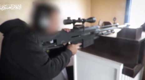 Senapan sniper semi-otomatis M99 kaliber besar asal Tiongkok dengan kaliber 12.7x108mm yang cukup langka yang digunakan oleh para pejuang Hamas di Gaza.