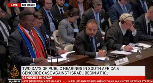 Afrika Selatan memulai kasus genosida terhadap Israel di ICJ di Den Haag.