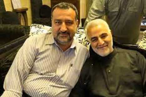 Kiri : Sayyed Razi Mousavi dan Qasem Soleimani