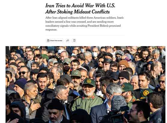 Pemimpin Tertinggi Iran Ayatollah Ali Khamenei memberikan perintah yang jelas untuk menghindari perang langsung dengan Amerika Serikat dan menjauhkan Iran dari tindakan proksi yang telah membunuh orang Amerika – namun bersiap untuk membalas jika Amerika menyerang Iran, NYT melaporkan.