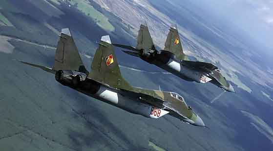 Jerman Timur membeli 24 MiG-29 (termasuk 4 MiG-29UB) dari Rusia pada tahun 1988-89. Setelah reunifikasi Jerman, MiG diintegrasikan ke dalam AF Jerman Barat. Pada tahun 2003, pesawat tersebut dijual ke AF Polandia dengan harga simbolis €1 per Fulcrum