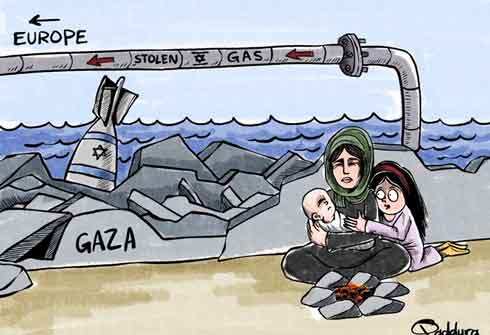 Pencurian tanah, gas dan minyak Gaza Palestina oleh zionis Israel