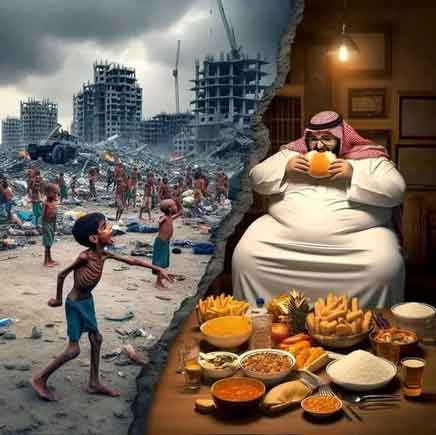 Rakyat Gaza yang kelaparan dan pemimpin Arab yang hidup mewah