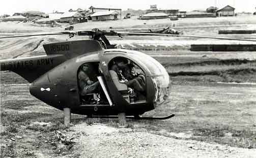 Pada tahun 1966, OH-6 mulai bertugas di Angkatan Darat AS, dan segera memasuki pertempuran aktif dalam Perang Vietnam. Di teater, pesawat ini biasanya dioperasikan dalam tim dengan helikopter seperti helikopter serang Bell AH-1 Cobra, menggunakan apa yang disebut taktik "pemburu-pembunuh" untuk menghalau dan melenyapkan target darat yang bermusuhan. OH-6 akan bertindak sebagai umpan untuk menarik tembakan musuh dan menandai target platform lain seperti AH-1 untuk menyerang.