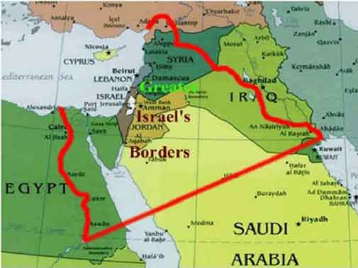 Peta rencana Israel Raya