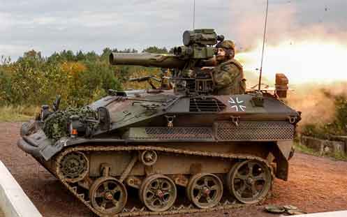 Wiesel 1 ATM TOW: anti-tank vehicle fitted with TOW missiles