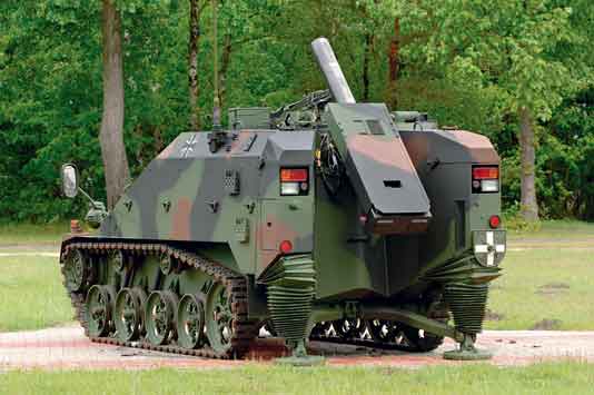Wiesel 2 Lightweight Armoured Mortar: 120 mm automatic laying weapon system