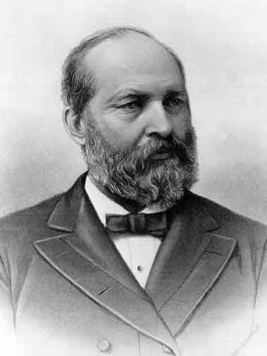 Presiden James A. Garfield dibunuh empat bulan setelah pelantikannya pada tahun 1881.