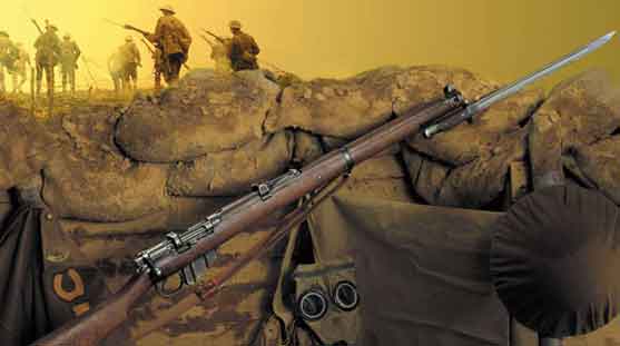 Lee-Enfield adalah senapan bolt-action, senapan repetisi bermagazen yang berfungsi sebagai senjata api utama pasukan militer Kerajaan Inggris dan Persemakmuran selama paruh pertama abad ke-20, dan merupakan senapan dinas standar Angkatan Bersenjata Inggris sejak diadopsi secara resmi pada tahun 1895 hingga tahun 1957