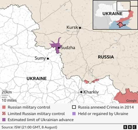 6 Agustus 2024, Invasi Pasukan Balasan Ukraina ke Kursk Rusia