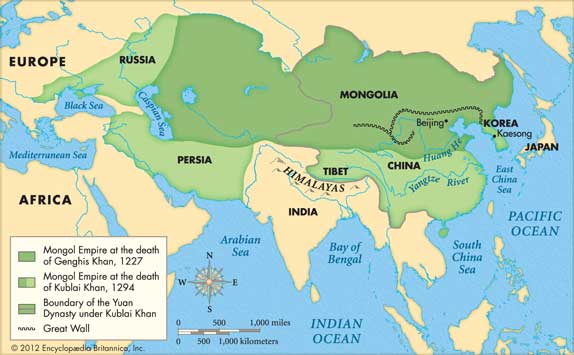 Wilayah kekuasaan Mongol