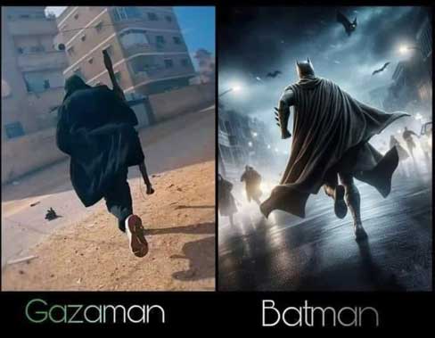 Gazaman Vs Batman = Real Vs Ilusi