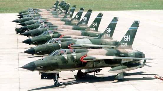 Angkatan Udara AS mengirim F-105 ke Asia Tenggara tak lama setelah insiden Teluk Tonkin pada musim panas tahun 1964. USAF mengoperasikan F-105D secara ekstensif dalam kampanye udara melawan Vietnam Utara yang disebut Rolling Thunder. Meskipun dirancang sebagai pesawat serang nuklir, F-105 dapat membawa total lebih dari 12.000 pon persenjataan konvensional -- muatan bom yang lebih berat daripada B-17 Perang Dunia II.