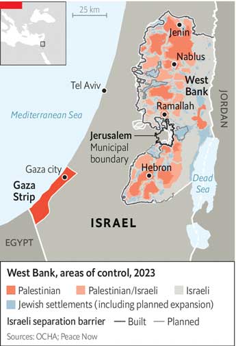 Wilayah otoritas Palestina yang terbagi-bagi menjadi kantong-kantong kecil dengan sekidit kewenangan di Tepi Barat, mengingatkan perjanjian Giyanti 1755. Sangat bertolak belakang dengan kekuasaan Hamas di Gaza