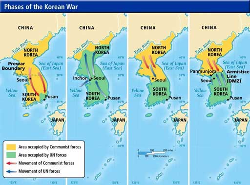 Perkembangan penguasaan wilayah selama perang korea 1950-1953